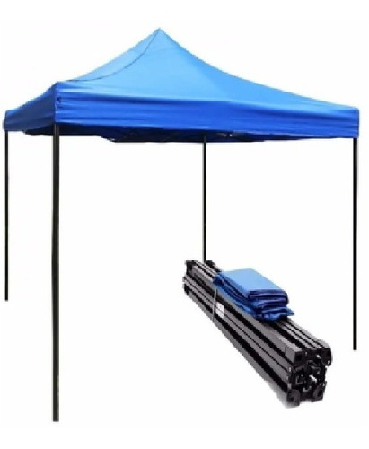 Toldo Carpa Azul Plegable 3x3 Mts Parasol Ideal Para Eventos