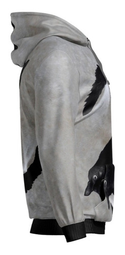 Imagen 4 de 4 de Buzo Hoodie Gato Negro Y Gato Blanco, Yin Y Del Yang Irarte