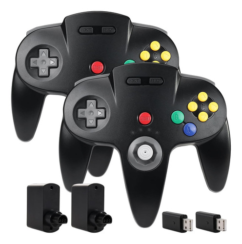 2 Pack Controlador N64 De Conmutador Inalámbrico De 2,4 Ghz,