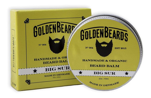 Orgánico Bálsamo De Barba  Big Sur  2 Fl Oz  100% Natural |