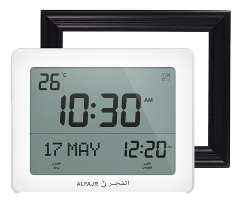 Reloj Despertador Alfajr Cf-19 Digital, Clásico, Marco Negro