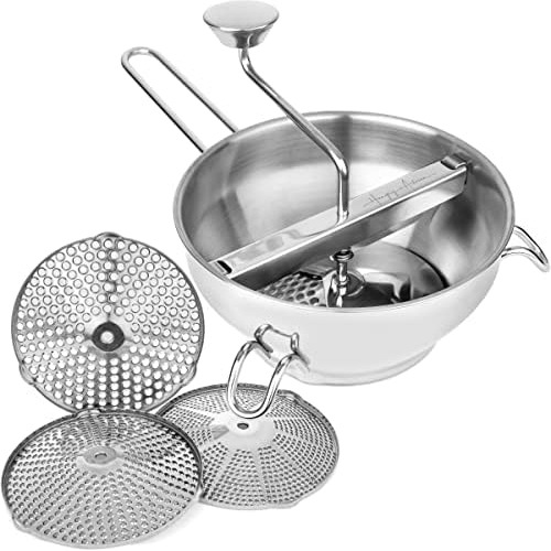 Molino De Alimentos Ergonómico De Acero Inoxidable Con 3 Dis