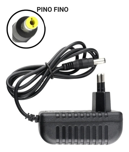 Fonte Carregador Caixa De Som Amplificada Amvox 9v Plug Fino