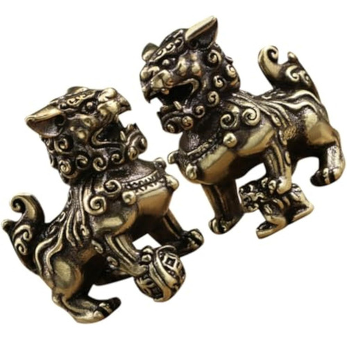 . 1 Par De Estatuas De Leones Guardianes De Perros Fu 2024
