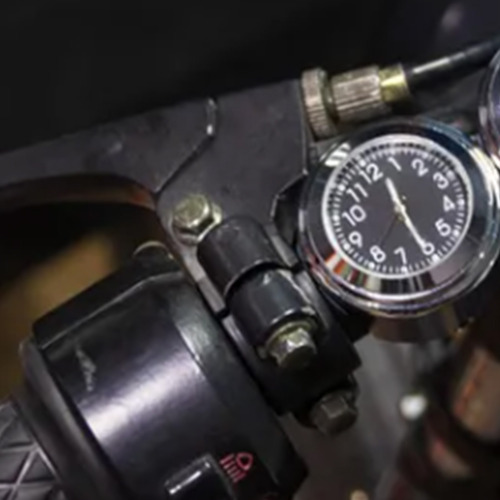 Reloj De Manillar De Motocicleta Cromado Precise Time