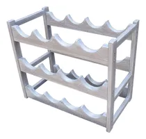 Comprar Cava Porta Botellas 12 Vino Hogare Madera Elegante Moderna Color Vintage - Gris