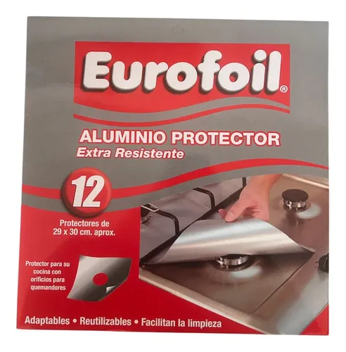 comprar Aluminio Protector Para Cocina 29x30cm 12 Unidades Eurofoil