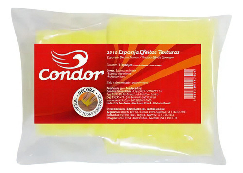 Esponja Artística Para Efeito Textura Condor 2510 Com 3 Peça