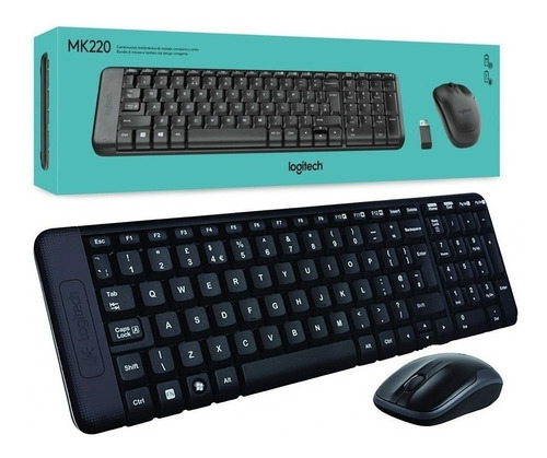 Kit Teclado Y Mouse Inalambrico Logitech Mk220 En Español