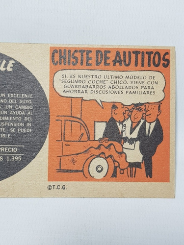 Imagen 3 de 6 de Antigua Figurita Automovilismo 1960 Mag 57822