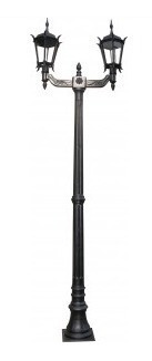 Columna De Plaza Doble Con Farol 8 Caras Cp-00283