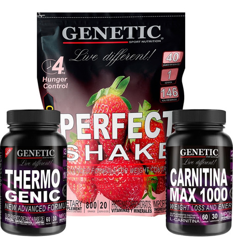 Dieta Control Perfect Shake Carnitina Thermogenic Genetic