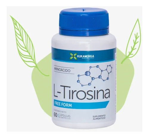 L-tirosina L-tyrosine 60 Cáspulas 500 Mg Kukamonga Sabor Sin Sabor