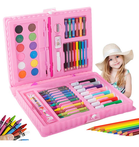 Set Arte 68 Pcs Maleta Lapices De Colores Lapiz Para Pintar