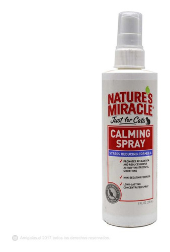 Nuture's Miracle Spray Calmante Quita Estres Gato 236ml