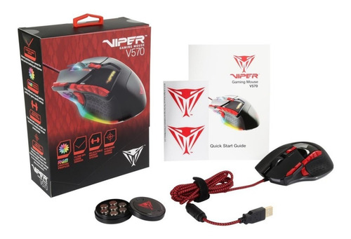Imagen 5 de 10 de Mouse Gamer Patriot Viper V570 Full Rgb Pro 12000 Dpi Gaming