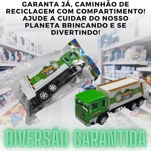 Caminhão De Lixo De Brinquedo Grande Abre A Caçamba Lixeiro