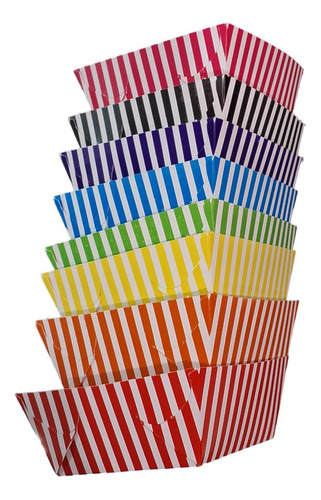 Charola Arcoiris De Carton 11x11x4.7cm  Pack Colores 80pz
