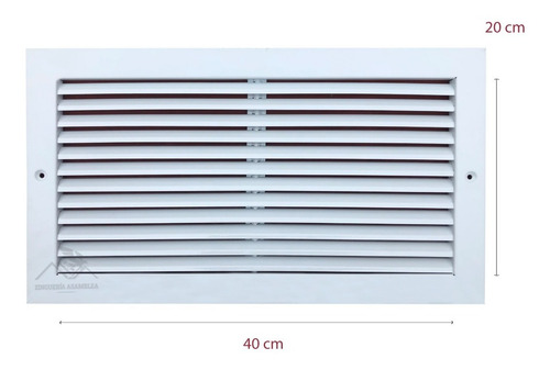 Rejilla Ventilacion 40x20 Retorno