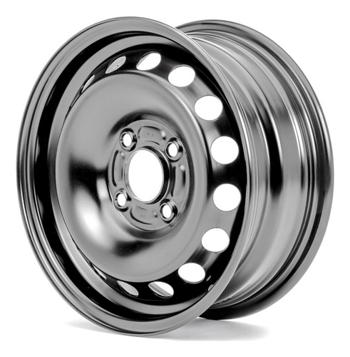 Imagen 2 de 7 de Llanta De Acero 5.5 X 14 - (pintada Negra) Ford Fiesta Kinet