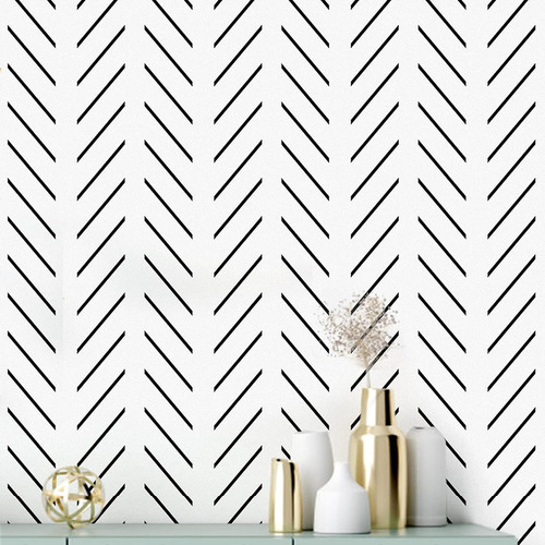 Papel Pintado Erfoni Para Pelar Y Pegar En Blanco Y Negro, M