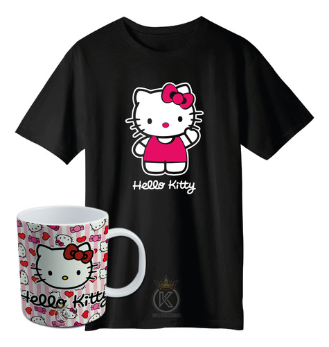 Polera Hello Kitty + Tazon - Sanrio - Estampaking