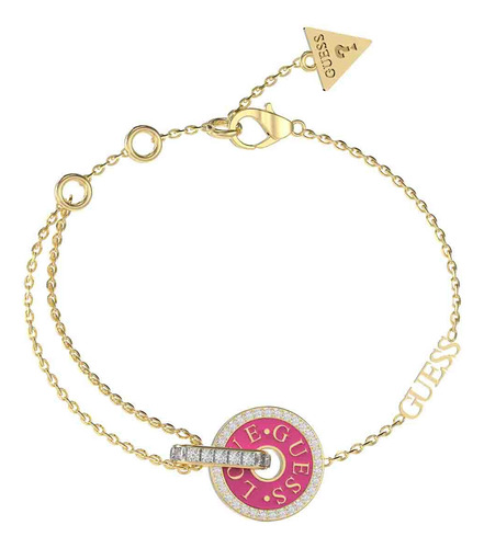  Pulsera Guess Jubb04078jwygfcs De Acero Inoxidable Color Dorado Para Adultos 19cm De Largo / 10  De Diámetro