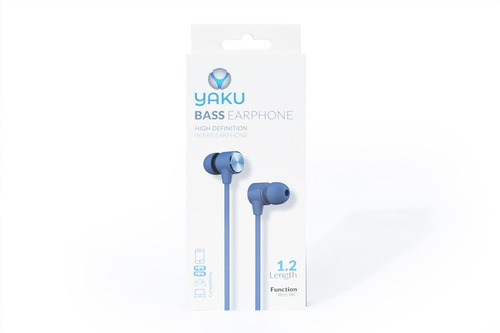 Audífonos Stereo Con Cable Yaku Bass Azul