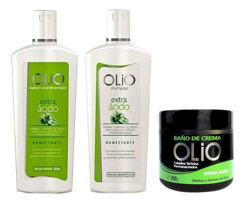 Olio Shampoo + Acondicionador + Baño De Crema Extra Ac 200g