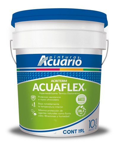 Imagen 1 de 1 de Impermeabilizante Acuaflex 10 Años - 19 L