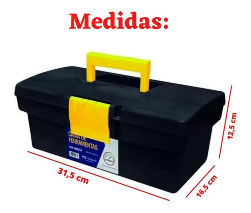 Imagen 2 de 4 de Caja De Herramientas Plástica Sin Bandeja 12 Pulgadas