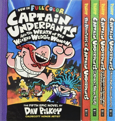 The Captain Underpants Colossal Color Collection (captain Underpants #1-5 Boxed Set), De Dav Pilkey. Editorial Scholastic Us, Tapa Dura En Inglés