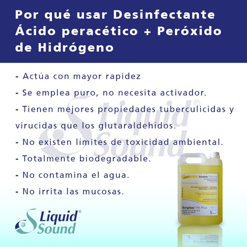 Surgibac Pa Plus X 1 Lt - A. Peracético + Peróxido Hidrogen