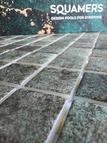 Mosaico Veneciano Okoze 629-25 Piscina Spa Fuente 2.03m² Verde Musgo