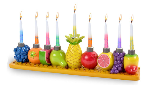 Menorah/candelabro Ner Mitzvá Frutas