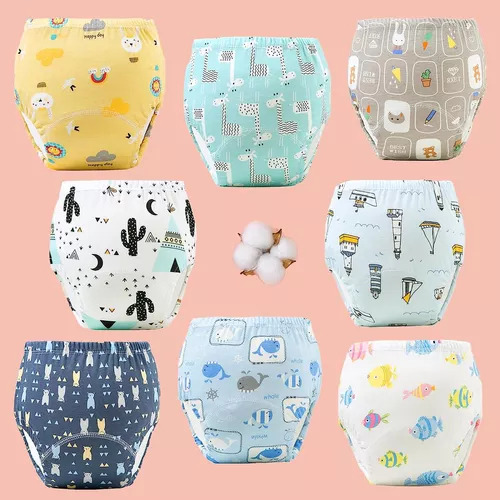 8 Pañales Reutilizables Lavables Calzones Entrenadores Bebé
