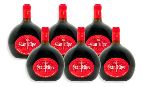 Vino San Felipe Tinto Cab Sauvignon Malbec Merlot 750ml X6u