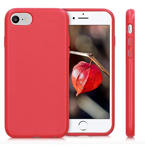 Imagem 2 de 4 de Capa Em Gel Biodegradável Para Apple iPhone 7 / 8 - Vermelha