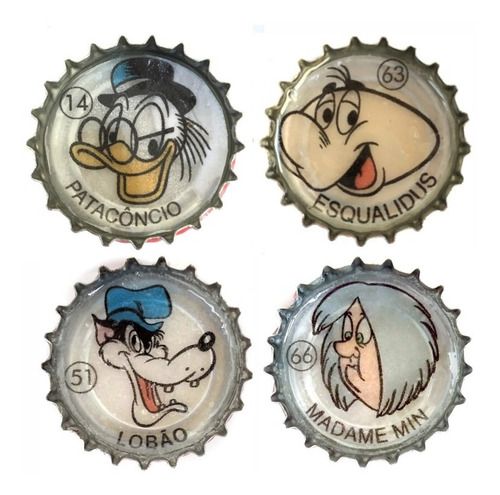 4 Tampinhas Bingola Disney Reeditadas (leia A Descrição)