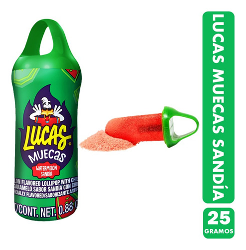 Lucas Muecas Sandía - Paleta De Caramelo Mexicano (25 Gr)
