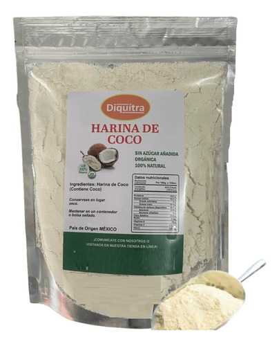 Harina De Coco Orgánica Calidad Premium 500 Gr