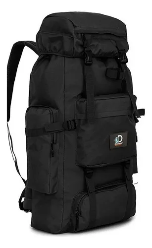 Mochila De Viaje Alpine Skate Camping Trekking 50 Litros Color Negro Diseño  de la tela Liso