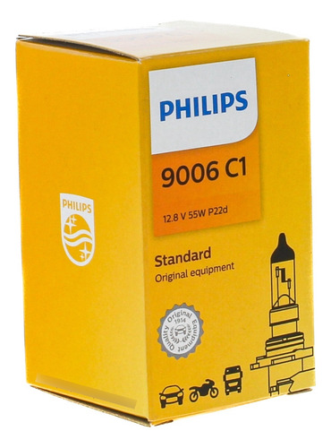 Foco Philips 9006 12v 55w Gm Luz Baja 9006 (made In Germany)