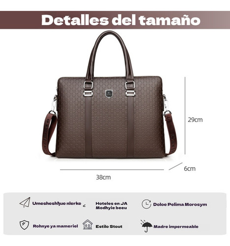 Hombre Alta Capacidad Bolso De Moda Leather Bolsa Tote