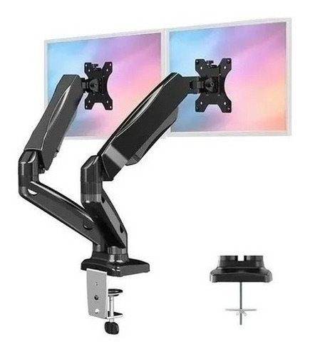 Soporte Doble Brazo Flexible Para Monitor Pc 17-33 Pulgadas