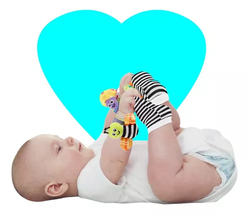 Bebé Infantil Sonajero Calcetines Juguetes 3-6 A 12 Meses Ni