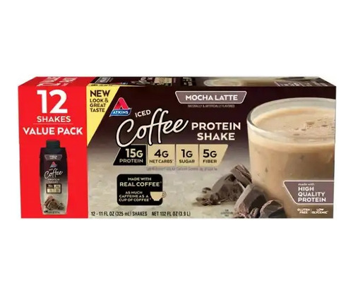 Licuado De Proteínas Atkins Iced Coffee 15g 12 Mocha Latte