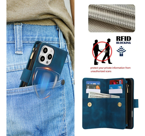 Funda Multifuncional Para Samsung A33: Bloqueo Rfid, Imán Automático, Función Atril, Funda Tipo Cartera