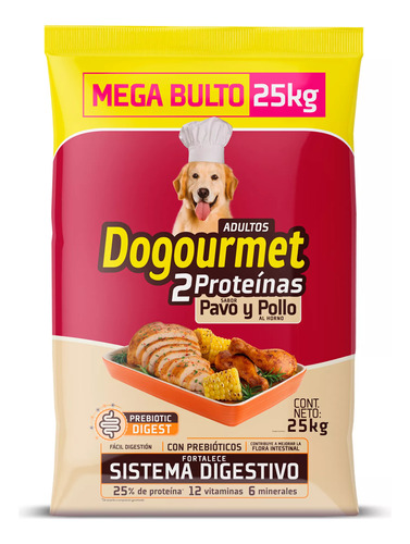 Alimento Seco Para Perro Dogourmet Adulto Pavo Y Pollo 25kg