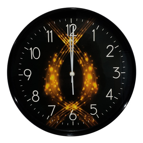Imagen 1 de 2 de Reloj Pared Clasico Analogo 30cm Negro M3 Cybermonday Sheshu